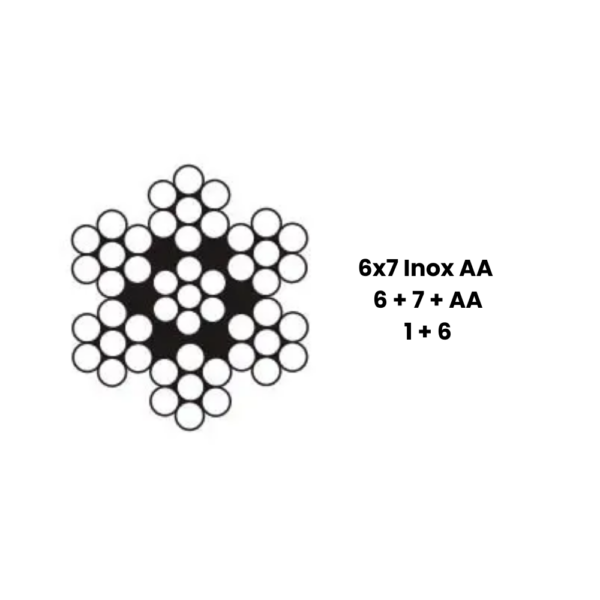 cabo 6x7 inox aa